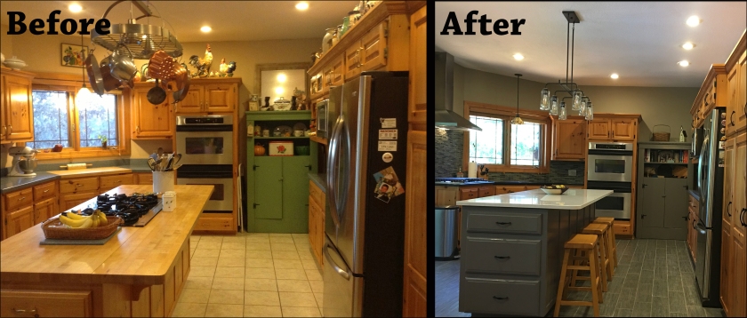 Kitchen before after